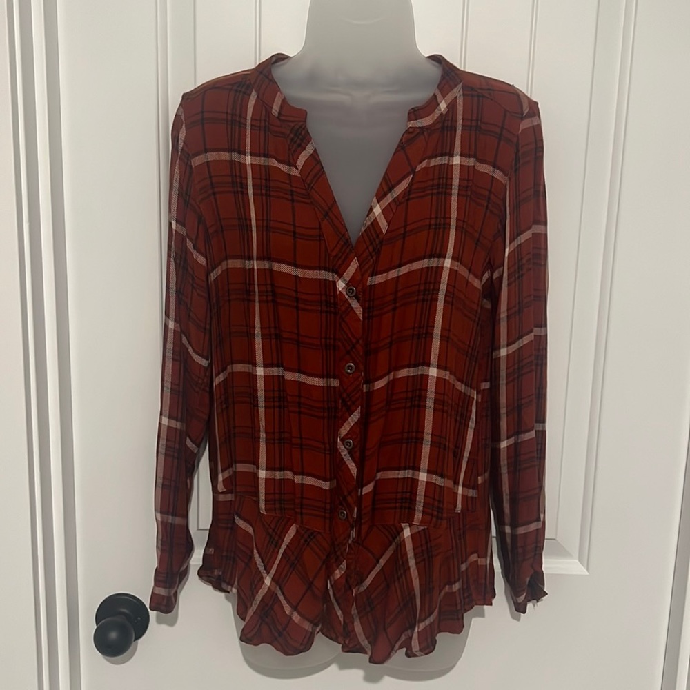 DARK ORANGE BLOUSE